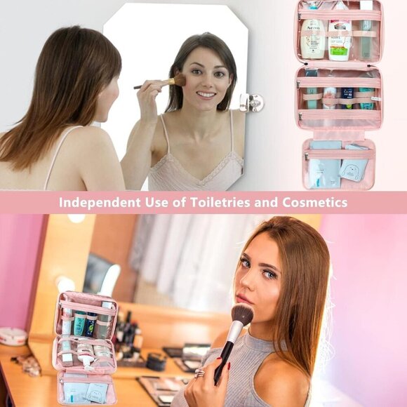 Travel Toiletry Bag,Hanging Toiletry Bags for Traveling Women, Water-resistant M - Picture 7 of 7